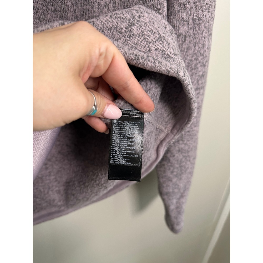 The North Face Crescent Hooded Pullover Womens Medium Purple EUC Sweater Fleece - Picture 7 of 11